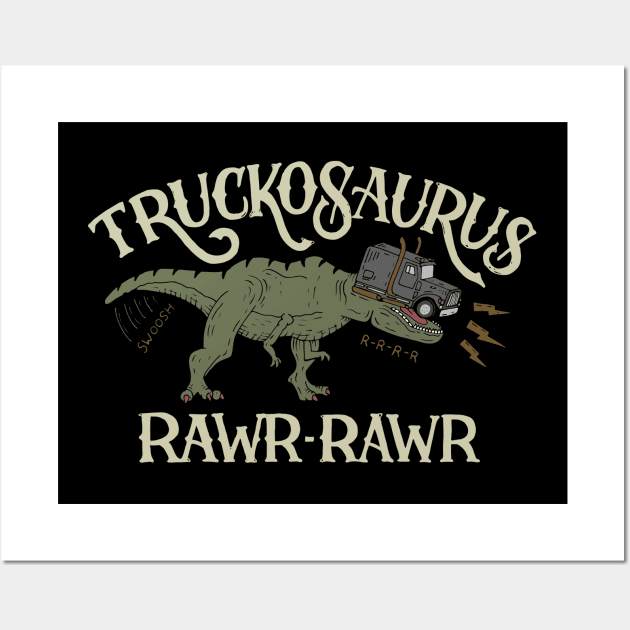 Truckosaurus Wall Art by goshawaf